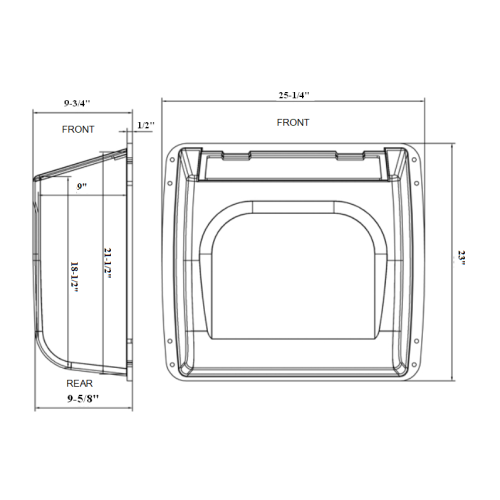 Dolphin Ttop Marine Electronics Box 25"